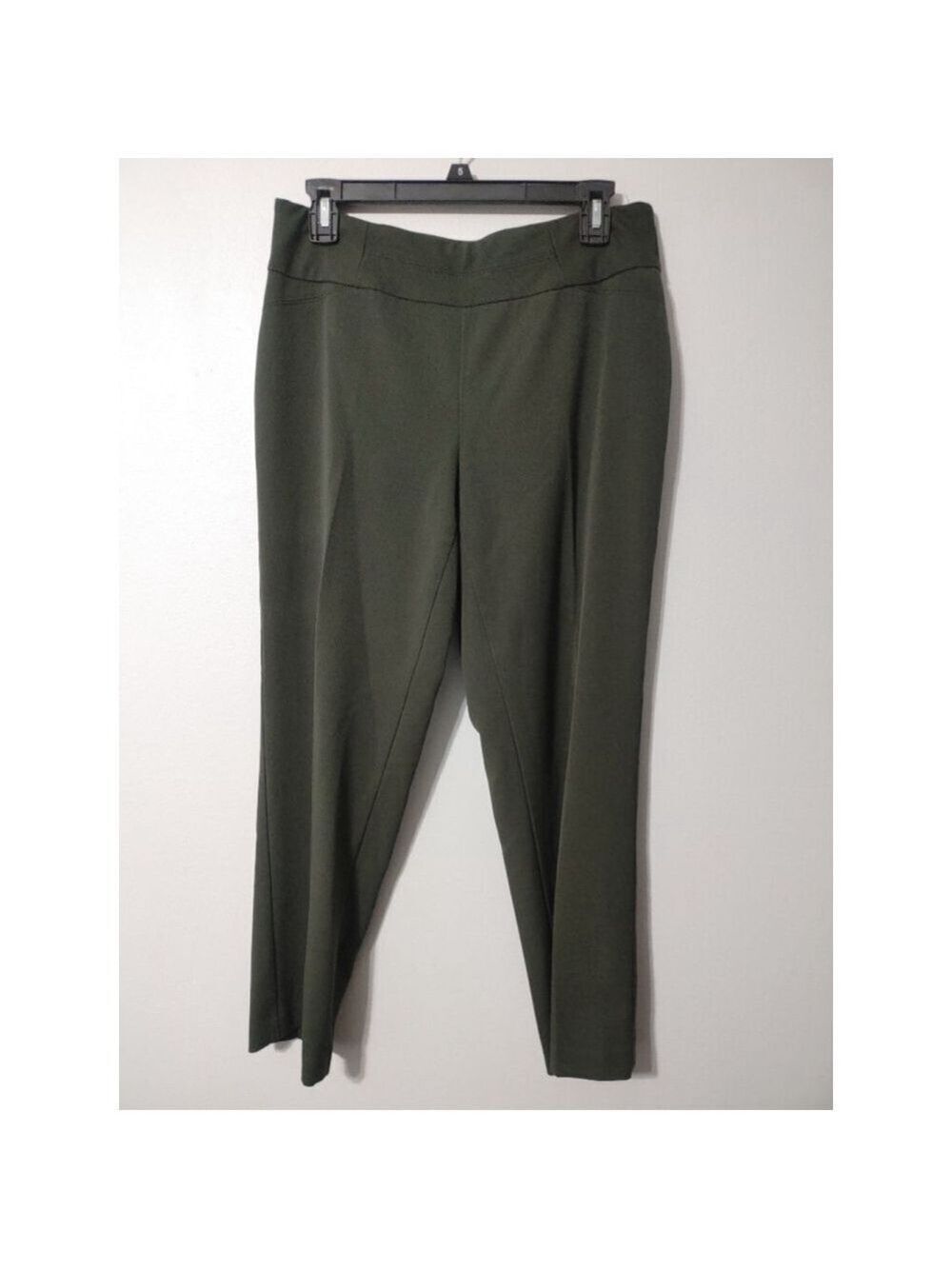 Women's Investments Petites Straight Leg Dark Green Trousers 6P